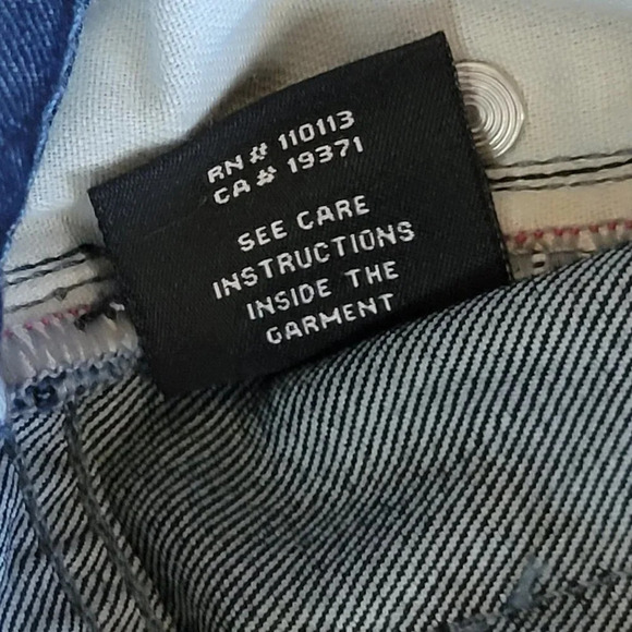 Rock & Republic R&R Womens Denim Pink Sequin Pocket Jeans Irregular hem Mid Rise - Picture 5 of 7